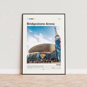 Bridgestone Arena Poster, Nashville Predators Poster Print, NHL Arena Poster, Sports Poster,  Mid Century Modern, Hockey Fan Gift Print