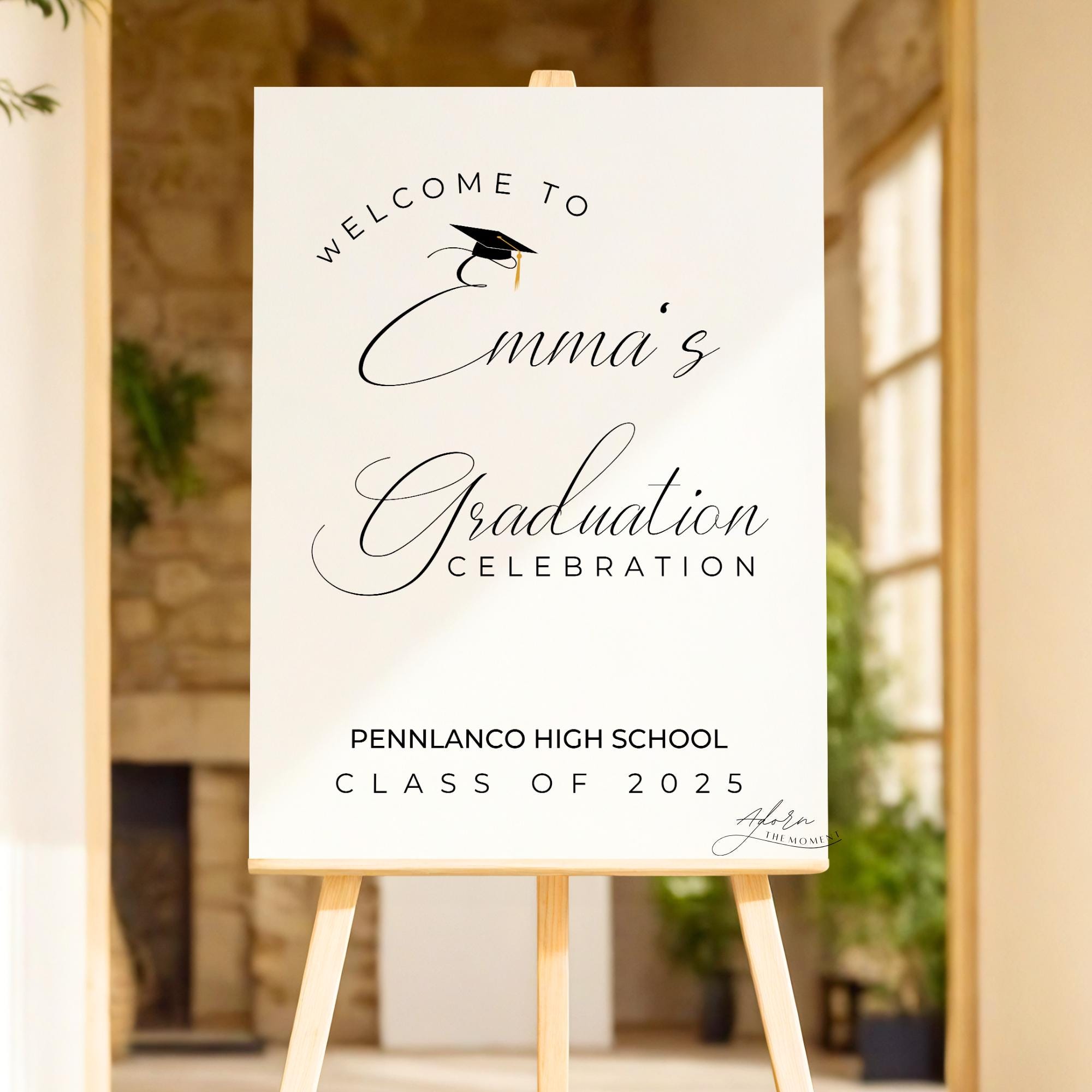 Graduation Sign In Small Graduation Party Sign, Printed Graduation Party Celebration Welcome ...