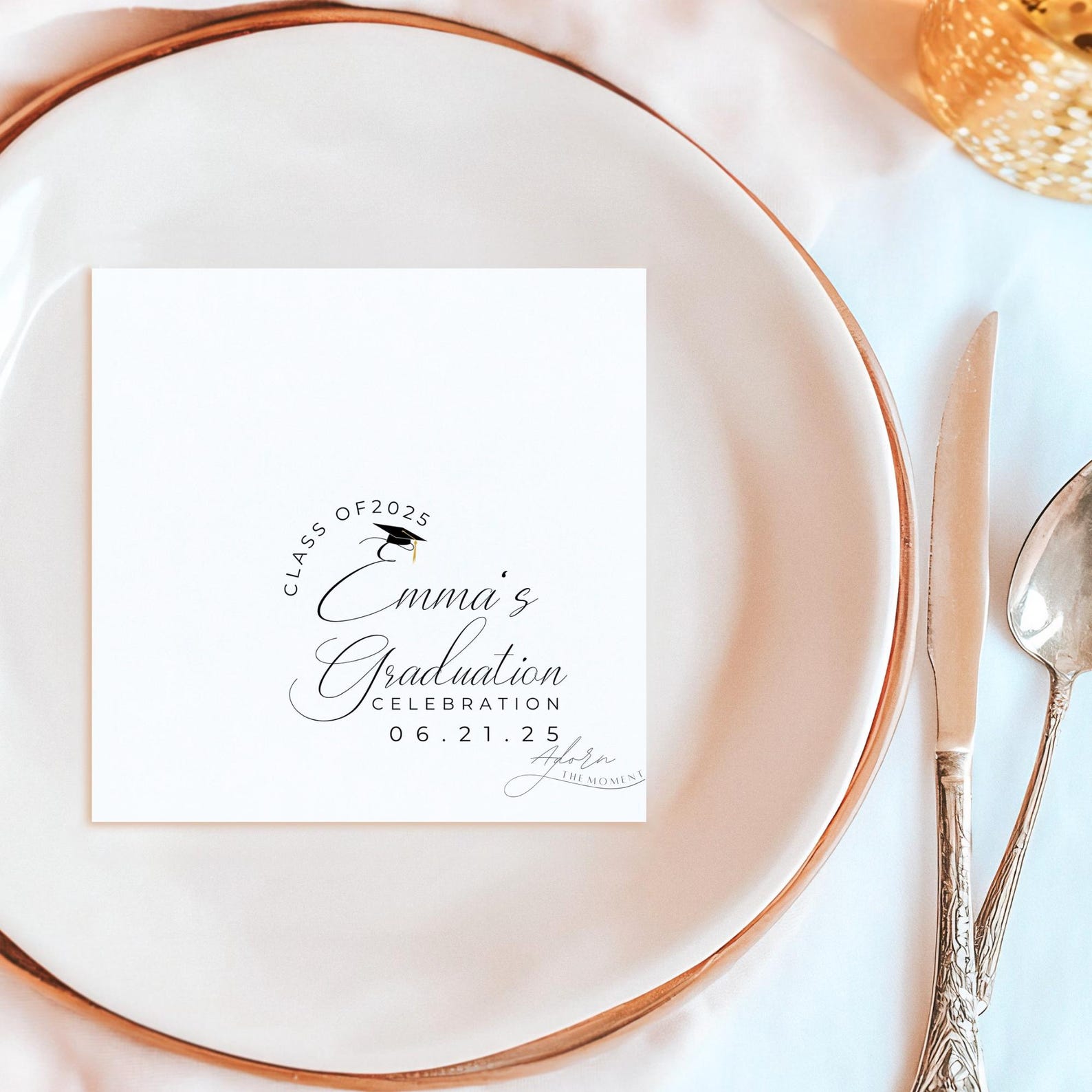 Personalized Graduation Napkins, Custom Class of 2026 Party Napkins ...