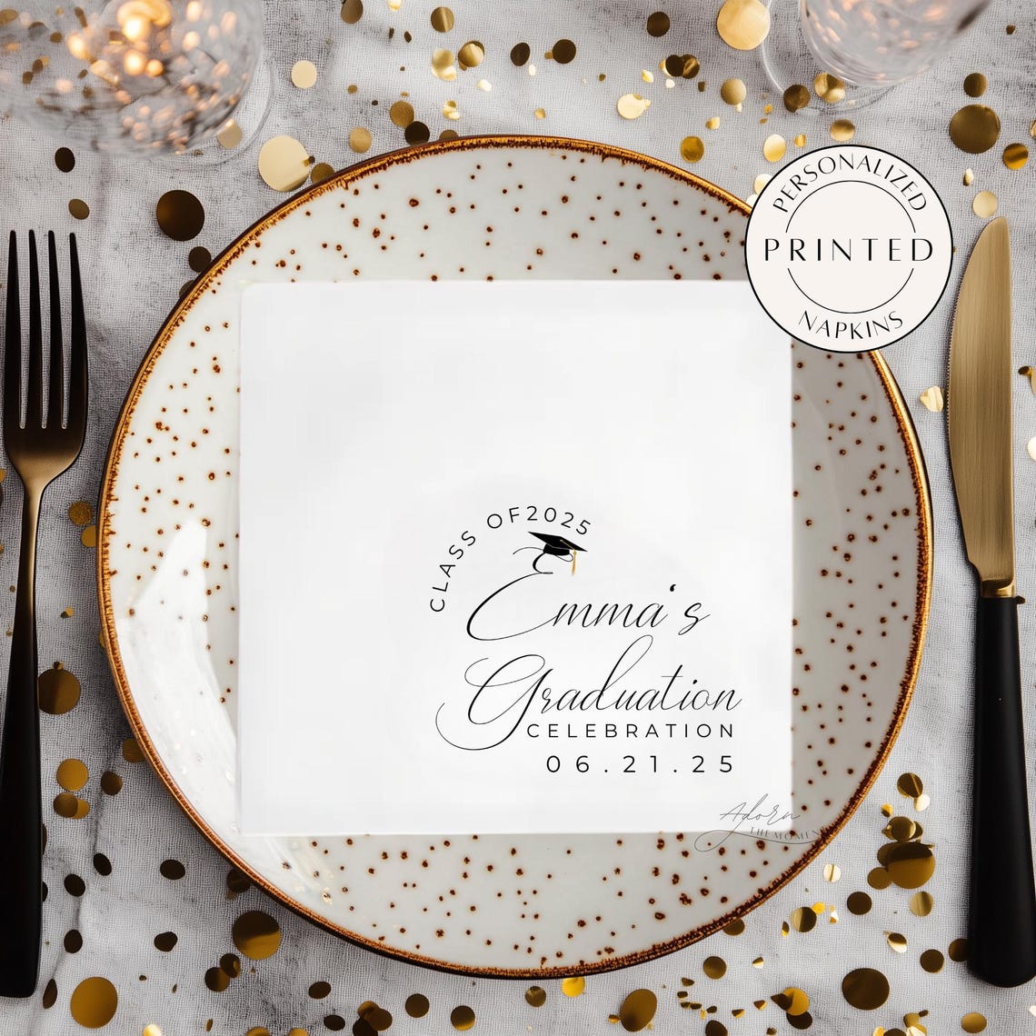 Personalized Graduation Napkins, Custom Class of 2026 Party Napkins ...