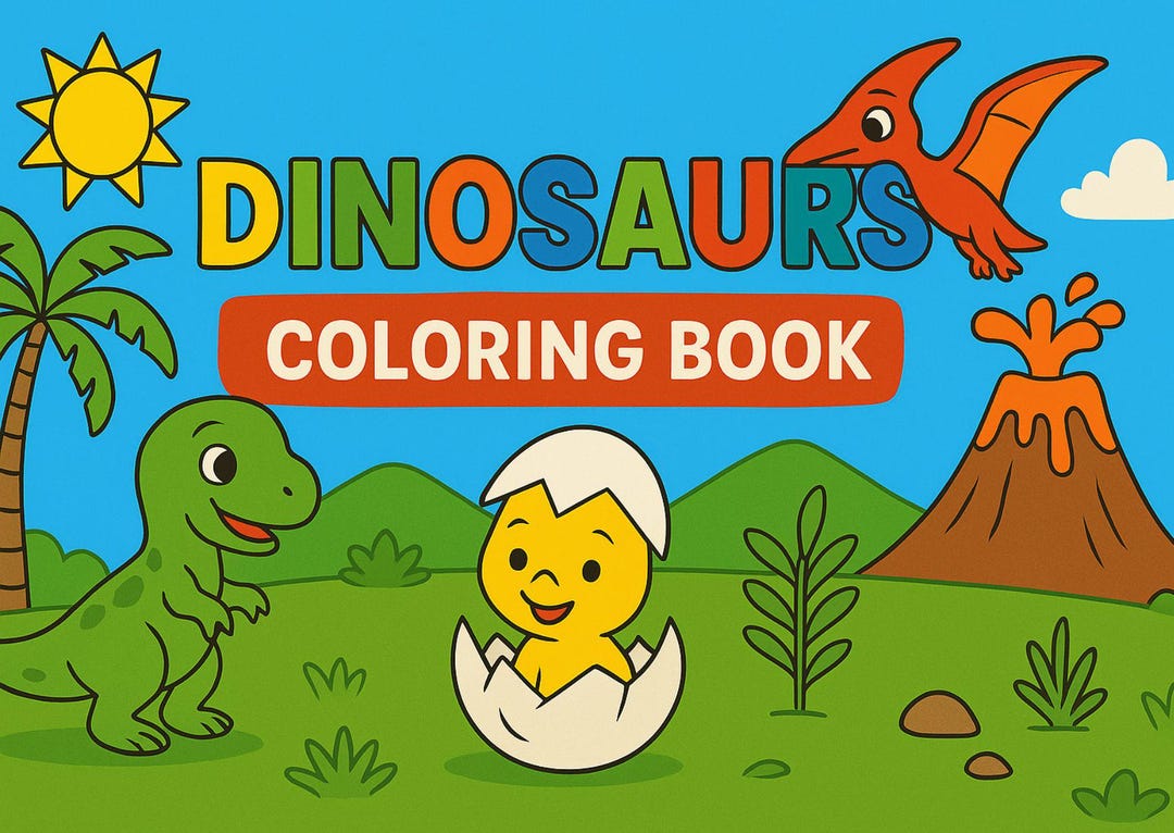Dinosaurs Coloring Book for Kids | 6 Fun Printable Pages | Montessori ...
