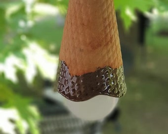 BUY 6 GET 7. Ice Cream Cone Light Fixture. Ceramic Pendant Lamp for Garden Patio Home Decor. Ceramic Artworks, by handmade, unigue.