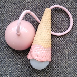 ice cream lamp plug & light handmade unique ceramic artwork. Colorful cable,hanger and lightbulp Gorgeous home and store decor. Best gift