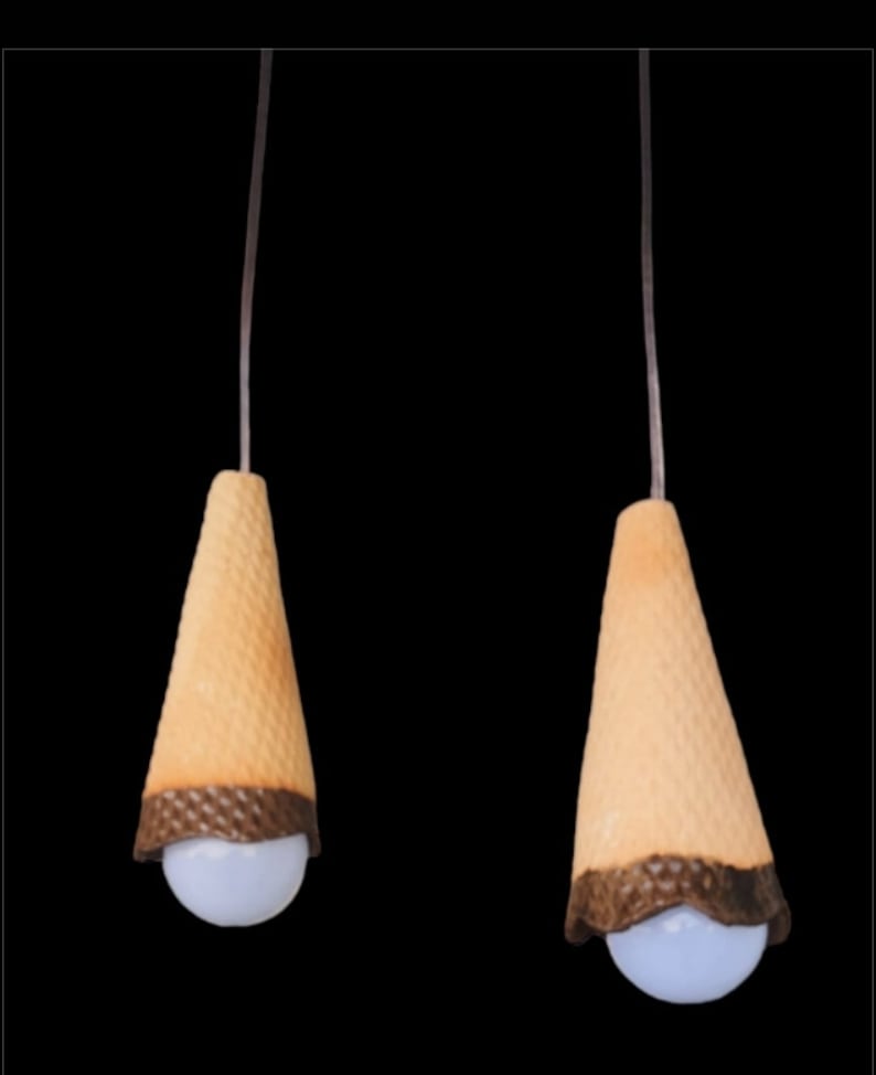 BUY 12 PAY 10. Ceramic Ice Cream Cone Light Fixture. Pendant Etsy
