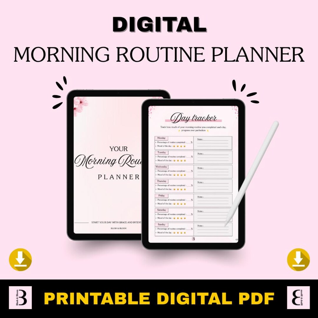 Plan My Moring Routine Your Morning Routine Planner - Etsy