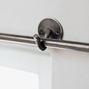 Metal curtain rod Black curtain rod holder| 20mm curtain rod| Scandinavian window decoration| TULO