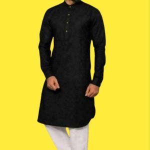 Handmade Cotton Kurta Pajama Set: Indian Party Wear Suit