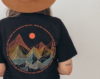 Outdoor Retro T-Shirt Adventure Mountains and sun Natur Shirt für Reisende Weltreise Geschenk Shirt Hiking