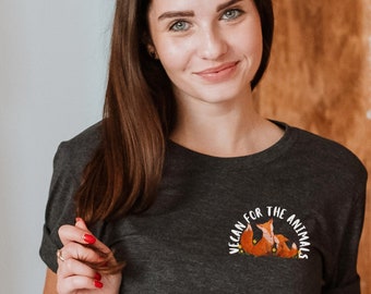 Camisa vegana ? Regalo para veganos y activistas por los derechos de los animales | colores acogedores + confort | Vegano para los animales