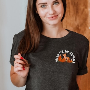 Vegan Shirt | Gift vegans & animal rights activists | cozy + comfort colors | Vegan for the animals