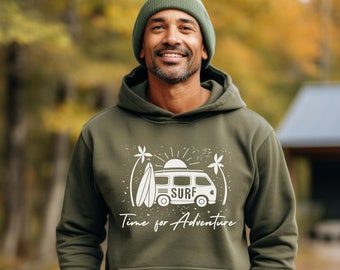 Adventure Camping Vanlife Hoodie Camper Let's go Unisex Pullover oversize Outdoor Geschenk