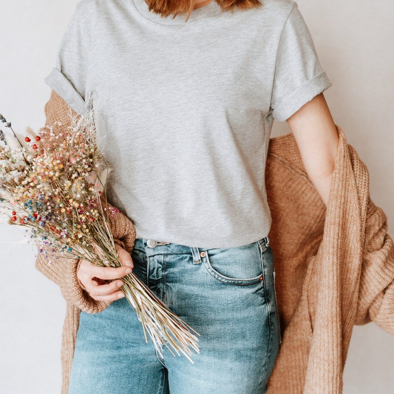 Vintage Shirt No Rain No Flowers T-Shirt Self-Love Back-Print Oversize Affirmation Gift for Girlfriend image 5