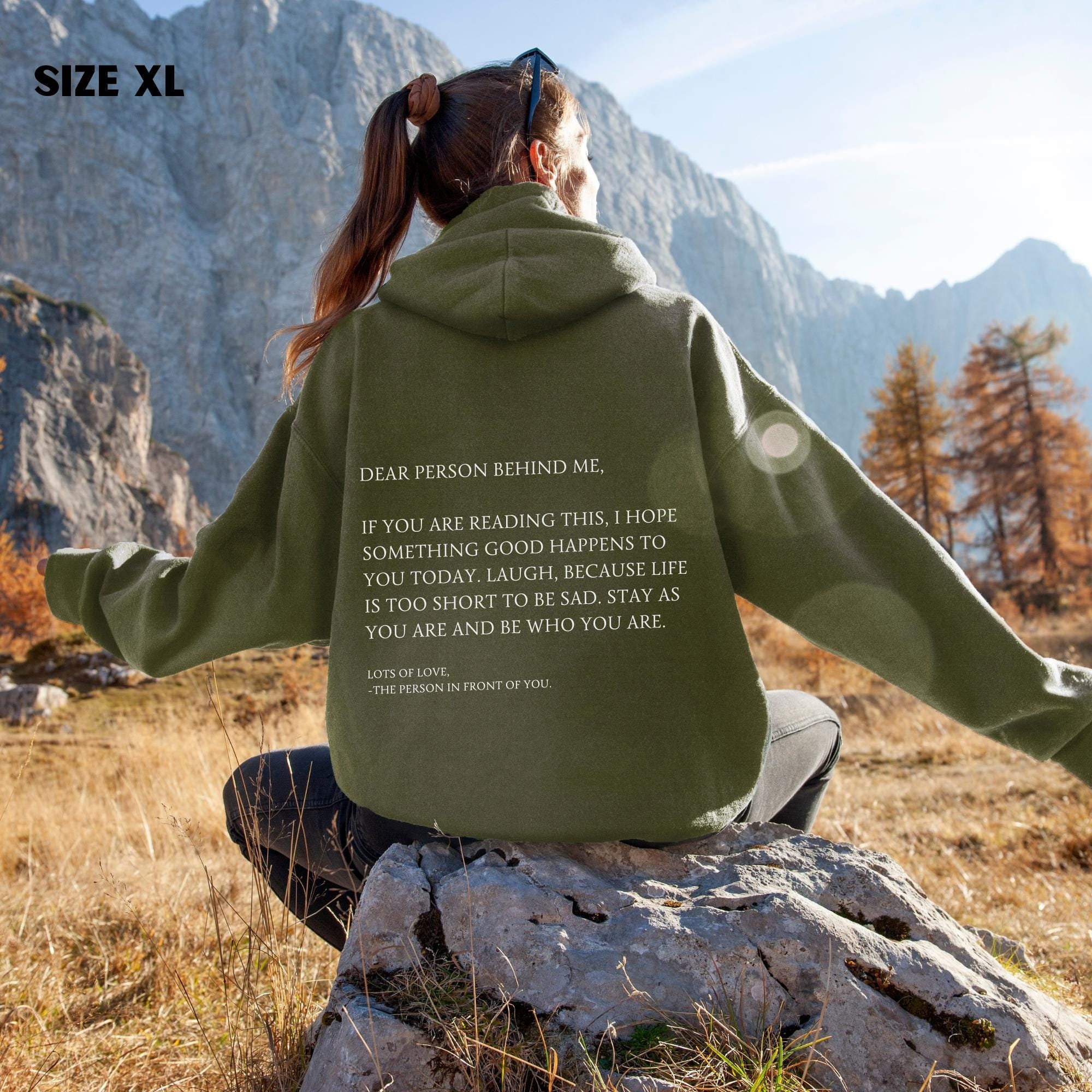 Shops Pullover Mit Backprint Damen Be Kind Butterfly Back Print