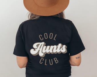 Cool Aunts Club Shirt T-shirt Cadeau voor tante Aankondiging zwangerschap T-shirt Verrassing voor aanstaande tante Aankondiging baby T-shirt voor dames