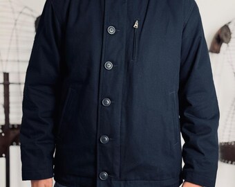 Frizmworks Edgar N-1 Deck Jacket Men's L Navy Utility Workwear