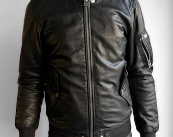 Diesel Sheepskin Leather Jacket - Etsy UK