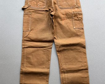 Pantalones de trabajo vintage Carhartt de doble rodilla, 33 pulgadas.