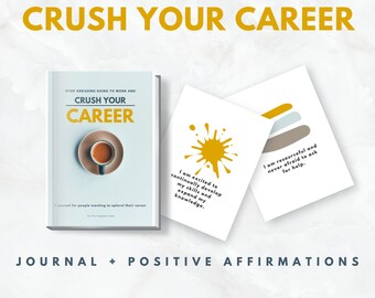 BUNDLE - Career planner and affirmation cards, career planning, positive affirmations, career planner, dream career, crush your career