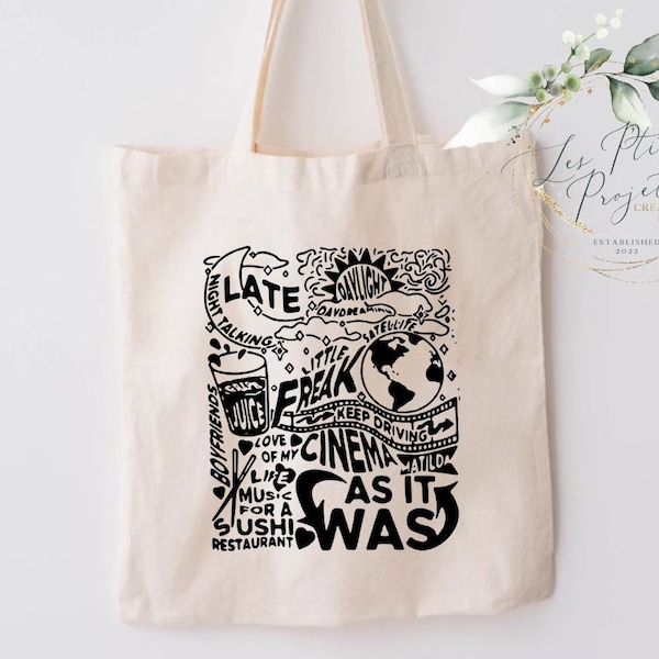 Harry Styles Bag | As it was | Reusable Tote Bag | Bag | Market Tote | Cute Tote Bag | Christmas Gift | Harry Styles Merch