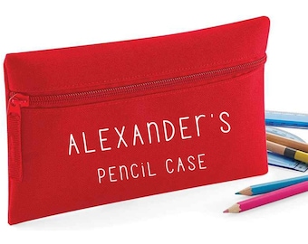 Personalised Name Pencil Case, printed name pencil case, pencil case, school essentials, name pencil case, back to school.