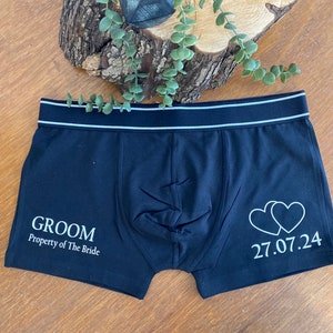 Personalised property of the Bride Printed Boxers,groom,wedding gift, groom to be gifts,husband to be gift,property of the bride.