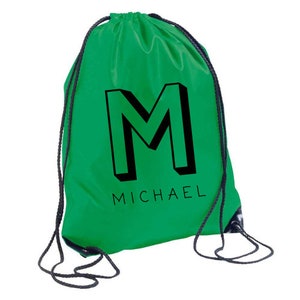 Sac à cordon personnalisé en PE, sac en pe pour l'école, sac en pe, cartable personnalisé, sac en pe avec nom.