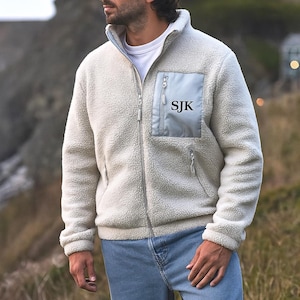 Personlig broderad sherpafleecejacka, Borg vinterkappa, fleeceteddyväst.