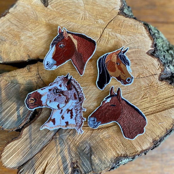 Horse iron on patches, horse head patch , iron on patches , sew on horse patch, horse patches.