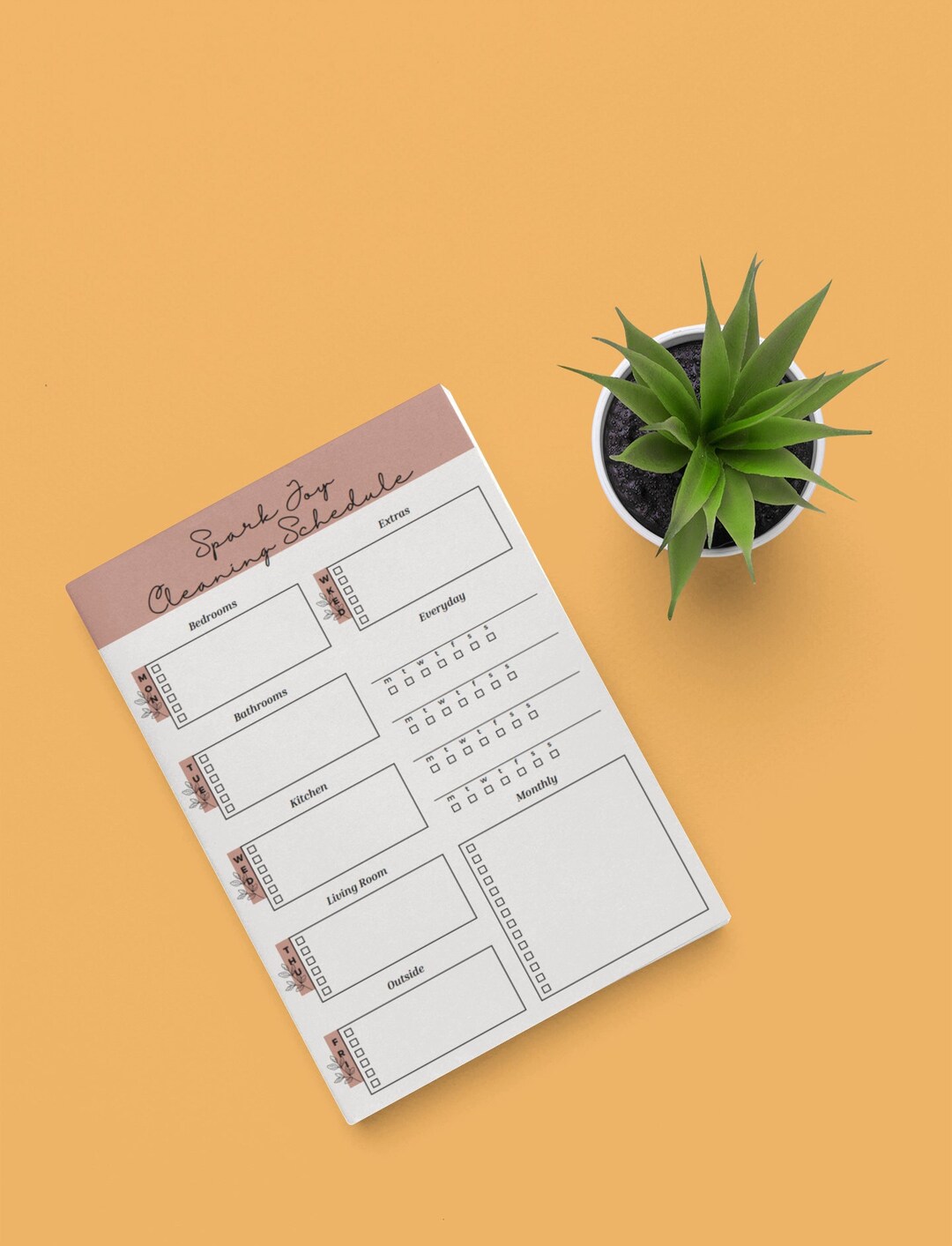 Daily Cleaning List Printable, Instant Download, Cleaning Plan, Daily