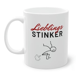 Stylish favorite stinker cup, trendy mug, cool gift, modern design, coffee enjoyment, anniversary gift idea