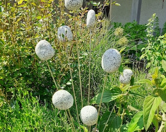 Gartenstecker Edelstahlstele Gartendeco Skulptur Steinstrauch 1,10 m hoch