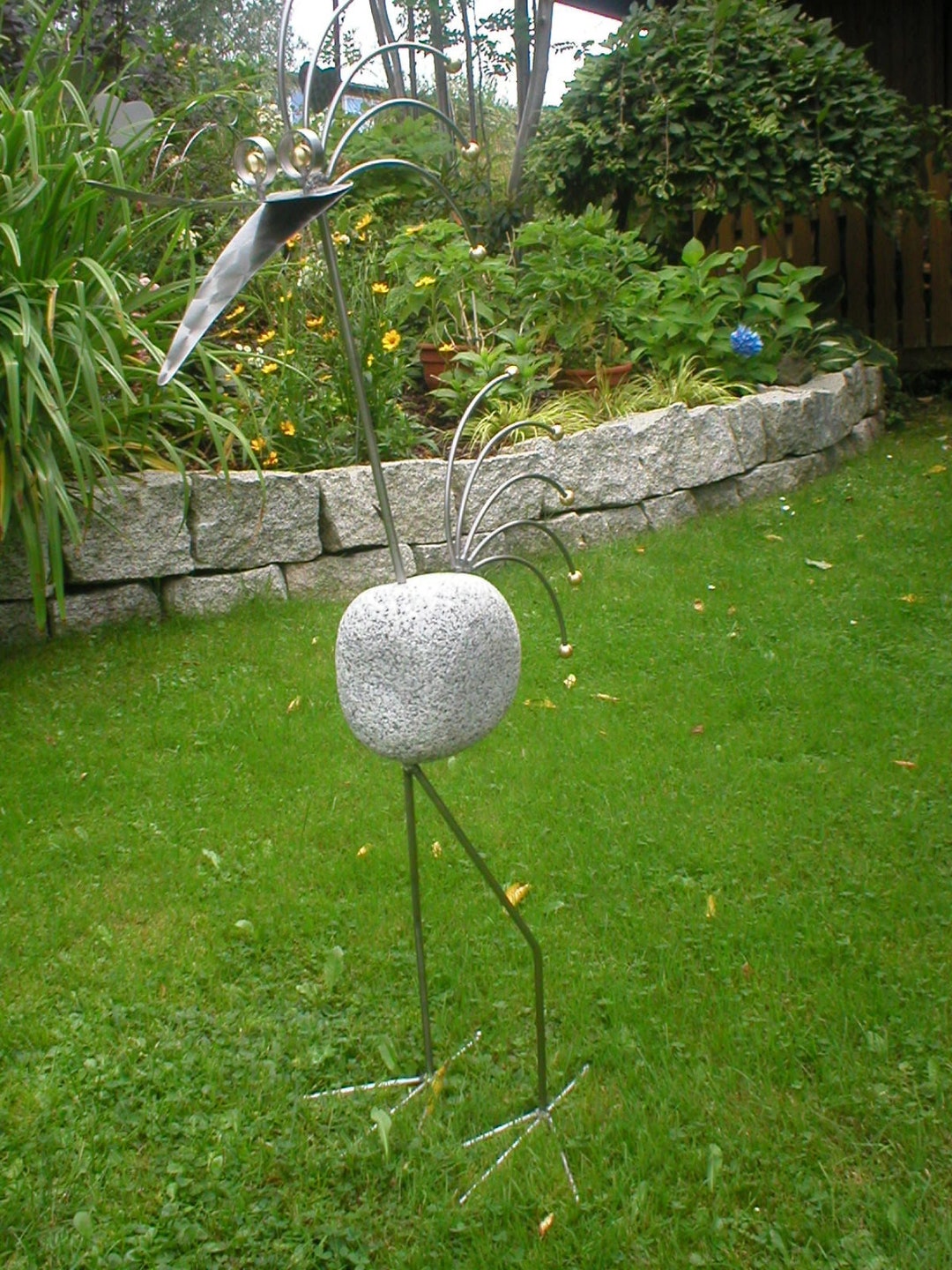 Noble Stone Bird Made of Stainless Steel and Granite Stone Etsy