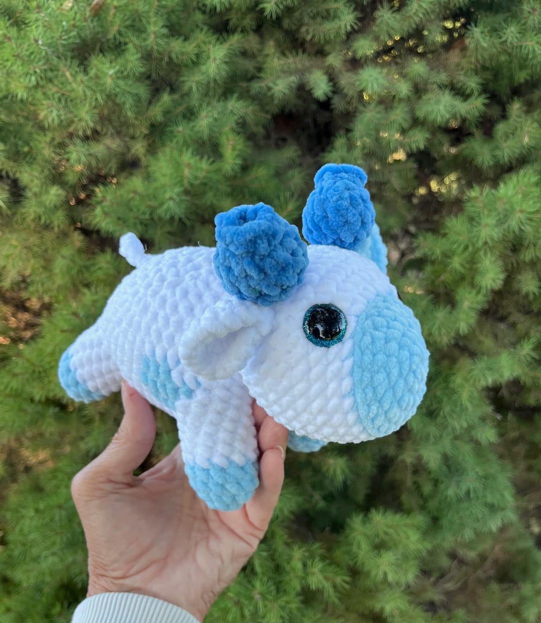 Blueberry Cow Plushie: Handmade Amigurumi Toy - Etsy