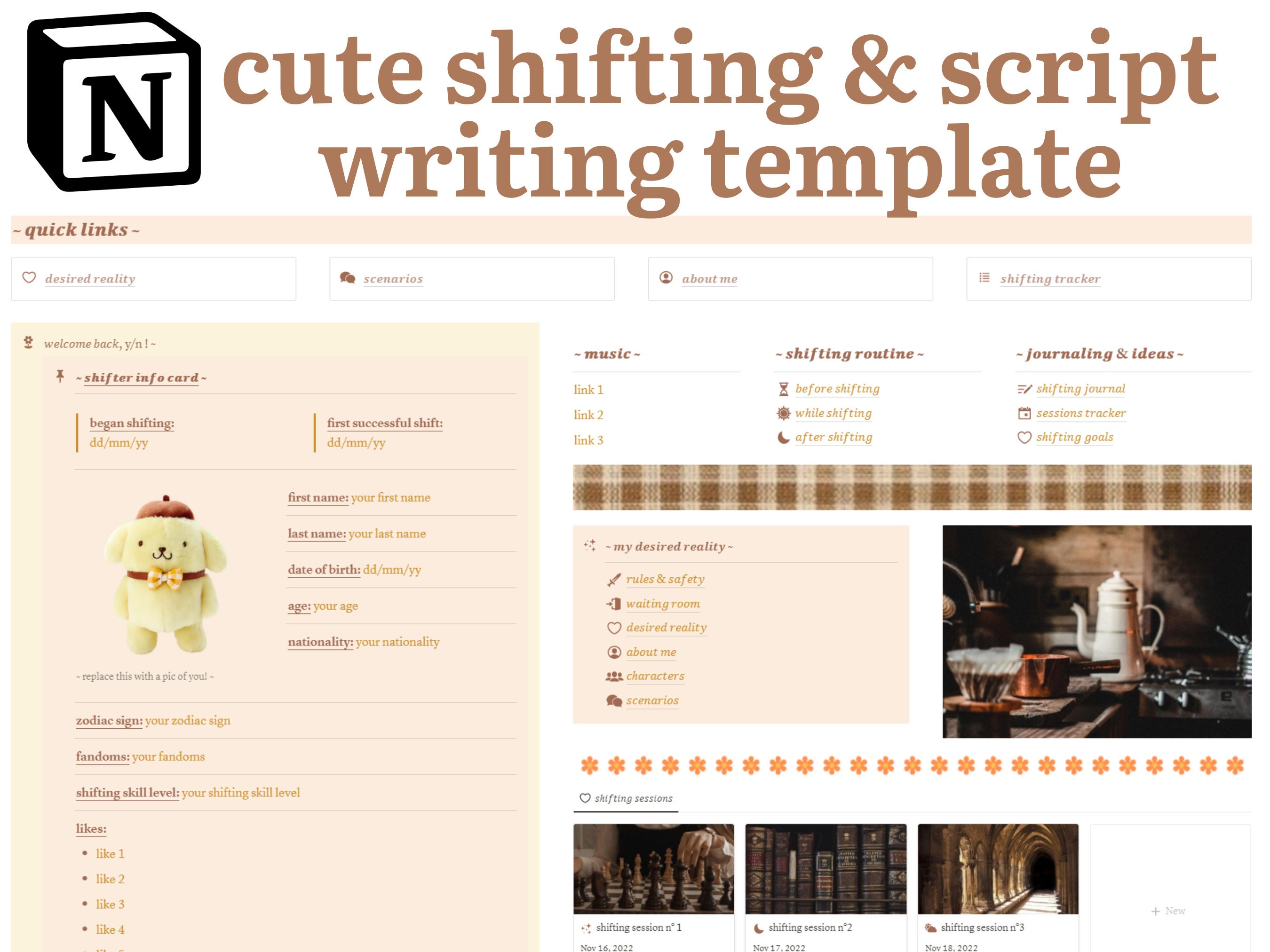 Notion Shifting Script Template Linktree