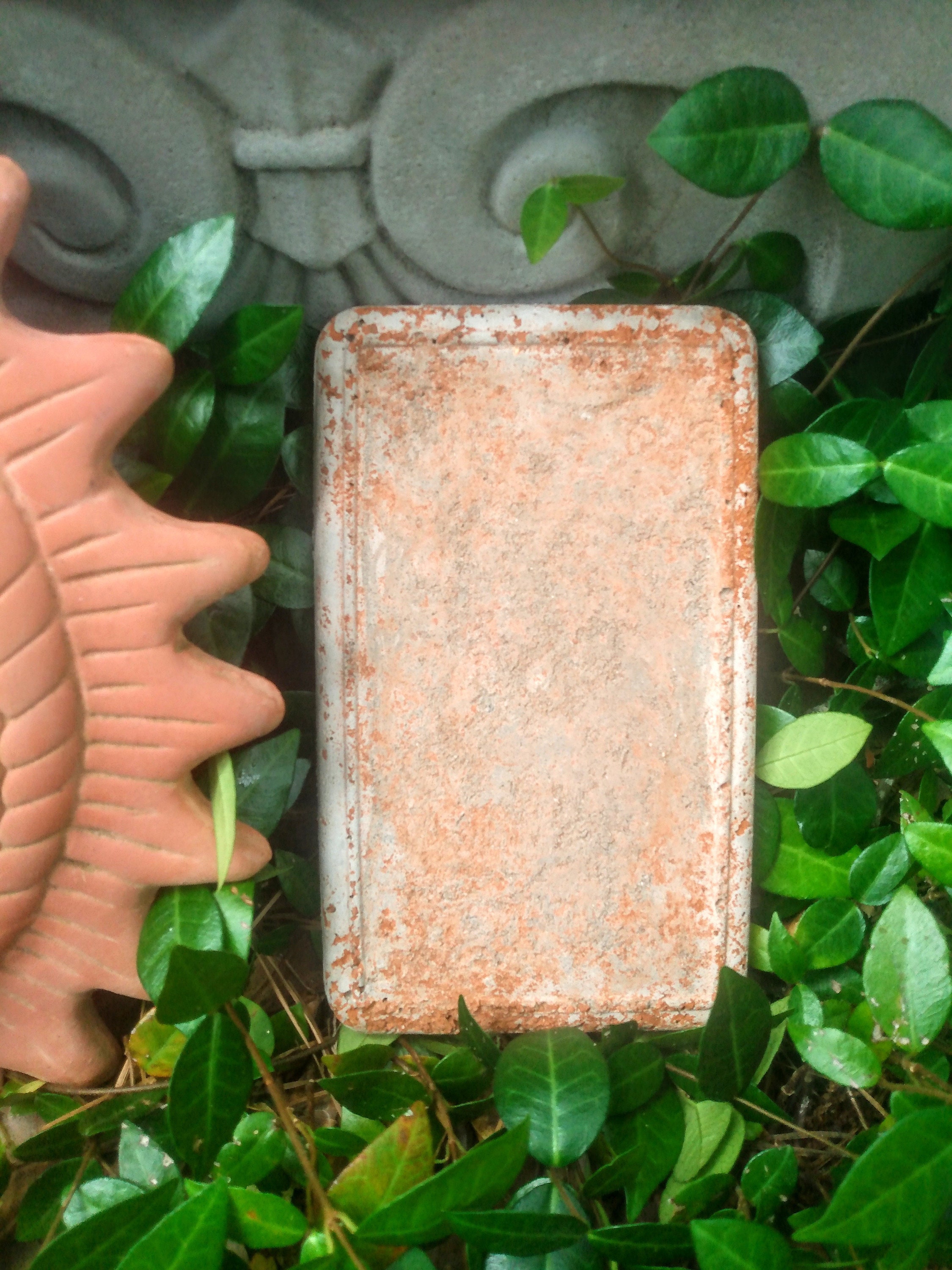 Rustic Terracotta Concrete Garden Wall Tile Sample Pack. Stainable, Paintable, Indoor Outdoor
