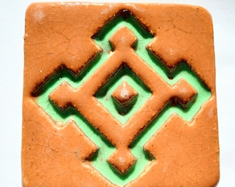 AETCO 2.125" Antique Embossed Tile - 1916-1937