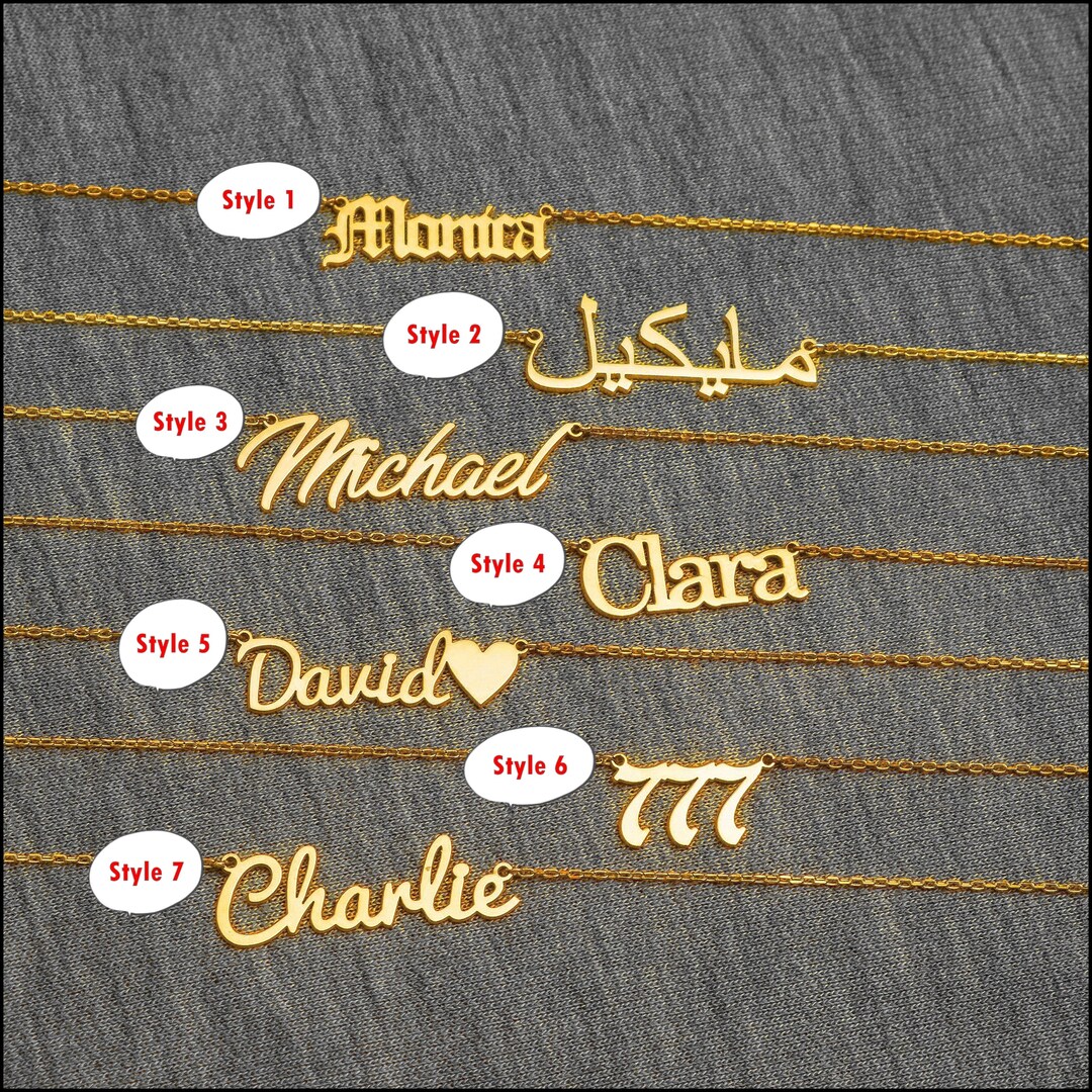 Personalized Name Necklace Name Silver Jewelry Name Etsy