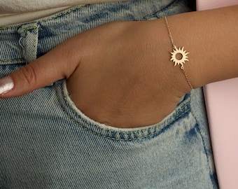 Bracelet soleil spécial femme par Neckgold - Bracelet soleil minimaliste délicat - Bracelets inspirants qui ont du sens - Cadeau de Noël