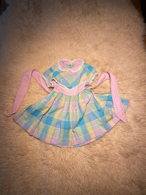 Pastel and Lace Toddler Dress