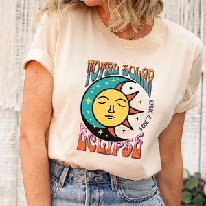 Total Solar Eclipse Shirt, April 2024 Eclipse Shirt, Eclipse T Shirt, Sun and Moon Cosmic, Solar Eclipse Shirt, Totality Lunar Eclipse tee