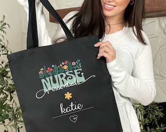 Nurse Tote Bag Personalized, Custom RN Gift, Personal Nurse Tote, Nurse Life Bag, LPN Bag, Nursing Totebag, Nurse Appreciation, Canvas Tote