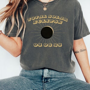 Total Solar Eclipse Shirt, Comfort Colors Eclipse Shirt, April 2024, Eclipse T Shirt, Sun and Moon Cosmic, Solar Tee, Totality Lunar Eclipse