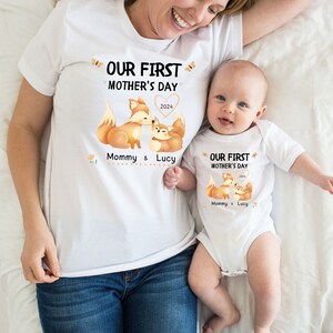 Our 1st Mother's Day Shirt, Mommy and Me Shirts, Our First Mother's Day Together, First Mothers Day Outfits, Matching Mom and Baby Shirt