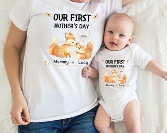 Our 1st Mother's Day Shirt, Mommy and Me Shirts, Our First Mother's Day Together, First Mothers Day Outfits, Matching Mom and Baby Shirt