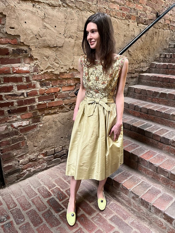 green emerald velvet dress Saks Potts - Luca Dress
