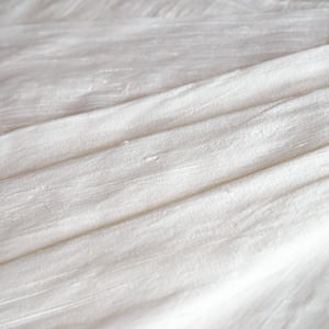 SETA DUPIONI Bianca - 100% PURA Seta grezza, abito, matrimonio, trapunta, cucito, tessuto, abiti da damigella, tende, artigianato, materiale per abiti, tappezzeria