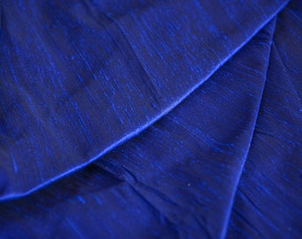 DUPIONI SILK Blue - 100% PURE Raw silk, dress, wedding, quilt, sew, fabric, bridesmaid dresses, drapes, craft, dress material, upholstery