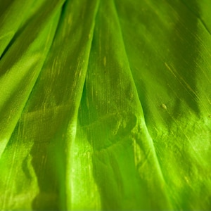 Highlighter Green- 100% PURE DUPIONI SILK, Raw silk, dress, quilt, sew, fabric, bridesmaid dress, drapes, craft, dress material, upholstery