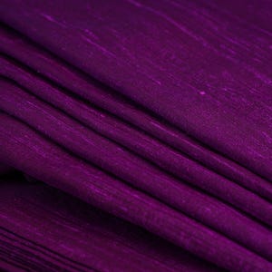 Deep Purple  100% PURE DUPIONI SILK Raw silk dress wedding quilt sew fabric bridesmaid dresses drapes craft dress material upholstery