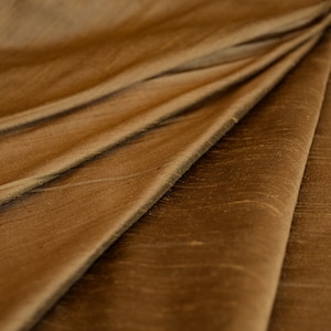 Braun - 100% reine DUPIONI SEIDE, Rohseide, Kleid, Hochzeit, Quilt, nähen, Stoff, Brautjungfernkleider, drapiert, Handwerk, Kleid Material, Polsterung